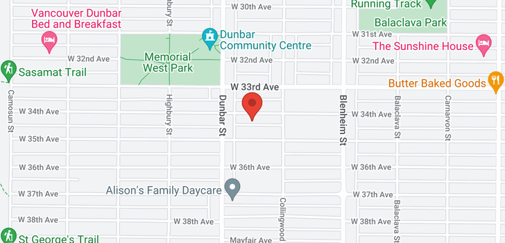 map of 3556 W 34TH AVENUE